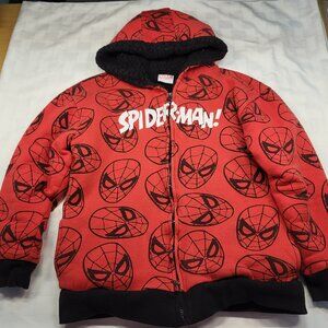 Marvel Spiderman Boys Fleece Hoodie - Size L/10/12 - Cute and Comfy